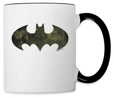 Produktbild von Spreadshirt DC Comics Justice League Batman Logo Tasse Zweifarbig, One size, Weiß/Schwarz