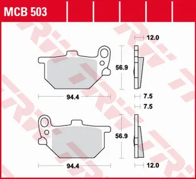 Produktbild von Zf Bremsbeläge Kh041 Organisch Für Yamaha Rd 250/Rd 400S '78-'79 (Vorne/Hinten) Xs 400/750 '80-'83, Xs 850 '82 Vorne