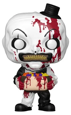 Imagen del producto de Terrifier 2: Art the Clown con la cabeza llena de caramelos, figura Funko POP! para coleccionar, 9 cm