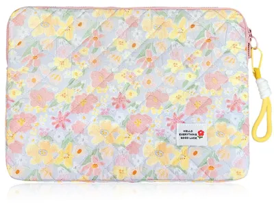 Obrázok produktu pre Elzusha – Ochranný obal na notebook s rozmermi 15,6 palca, s kvetinovým vzorom