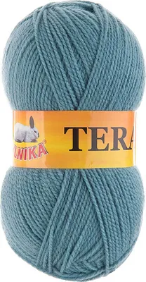 100g Strickgarn TERA Uni 197 hellpetrol