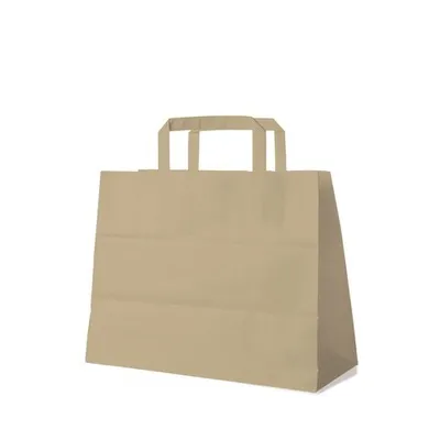 Produktbild von 250x GASTRO Papiertragetaschen 27 x 32 x 16 cm mit EAN-Code braun