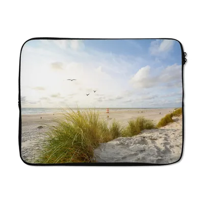 Produktbild von MuchoWow® Laptop Hülle 15 Zoll Strand - Meer - Vögel Laptoptasche - Laptoptasche - Sleeve - Rundum-Schutz