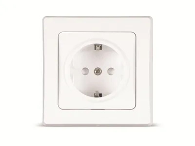 Zdjęcie produktu dla Gniazdo DELPHI ze stykiem uziemiającym, 16A/250V, białe