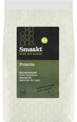 Immagine prodotto di Smaakt Polenta 400g – Semola pregiata di mais, senza glutine, ideale per piatti cremosi