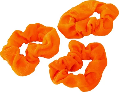 Produktbild von Orange Haargummis 3 Stück 18 cm (gedehnt) für Thema-Party
