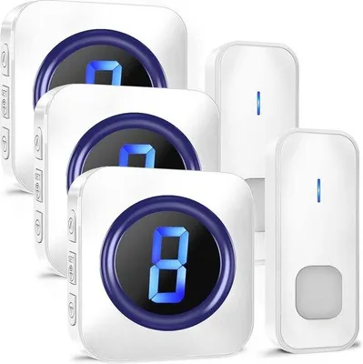 Immagine prodotto di Citofono wireless con portata di 400 m, impermeabile, 55 melodie