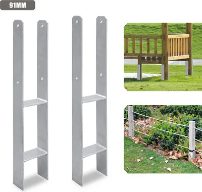 Produktbild von TolleTour Pfostenanker Bodenhülse Stützenfuß Stütze Pfostenträger 91mm 2 Stück
