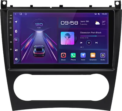 Obrázok produktu pre 4core Android 12 2+32GB autorádio pre Mercedes triedy C W203 CLK 2005-2009 BT SWC WIFI DAB 4GSIM Carplay