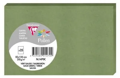 Produktbild von Pollen 25 Karten 82x128 210g salbei