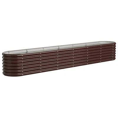 Obrázek produktu pro vidaXL Zvýšené lůžko Pozinkovaná ocel 260x40x36 cm Hnědá barva