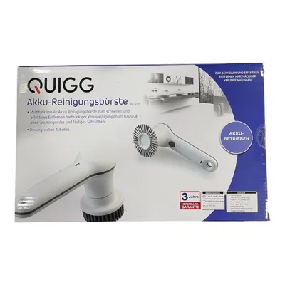 Produktbild von QUIGG Akku Reinigungsbürste Zum Schnellen und Effektiven Entfernen von Hartnäckiger Verunreinigungen Umfangreiches Zubehör