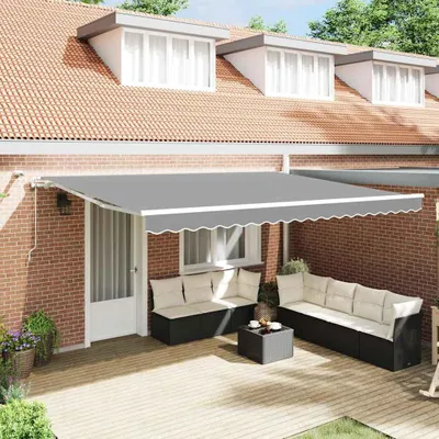 Obrázek produktu pro Maison Exclusive - Rám markýzy s LED pásovými světly Bílá 500 × 300 cm Hliník