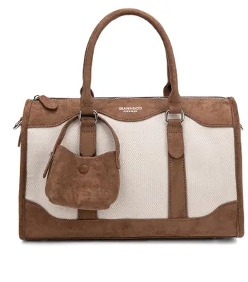 Immagine prodotto di Borsa da donna in ecopelle bicolor, con tracolla removibile