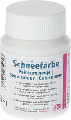 Produktbild von Dekorationsfarbe Schneefarbe 100 ml für realistische Schneeeffekte und winterliche Dekorationen