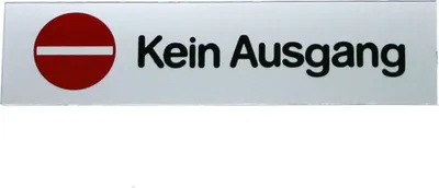 Produktbild von GRÄWE Türschild "Kein Ausgang"