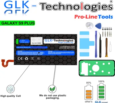 Produktbild von GLK-Technologies Akku für Samsung Galaxy S9 Plus EB-BG965ABA EB-BG965ABE GH82-15960A Set