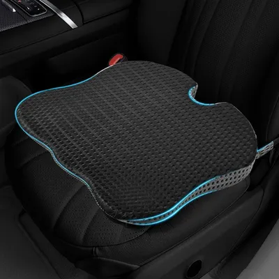 Produktbild von Autositzkissen, Keilkissen Auto, Rutschfestes Sitzkissen für Auto, Ergonomisches Memory Foam Sitzkeilkissen für Auto, Bürostuhl, Auch als SitzerhöHung Auto Erwachsene (Schwarz)