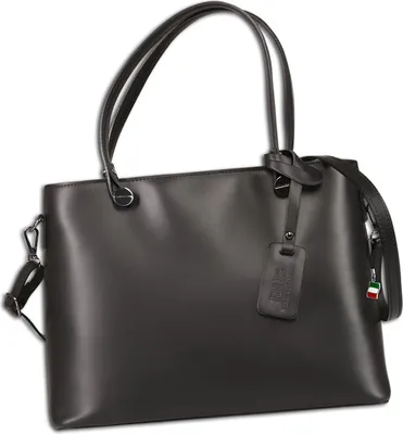 Produktbild von Florence Leder Tasche Damen Schultertasche schwarz 16x37x28cm OTF175S1