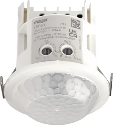 Obrázok produktu pre Hager detektor prítomnosti 360°, montáž, Ø10m, 1 ks.