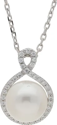 Produktbild von JuwelmaLux Halskette 925/000 Sterling Silber mit Süßwasser Zuchtperle und Zirkonia JL10-05-2766