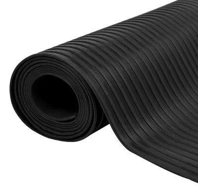 Image de vidaXL Revêtement de sol noir 1,5 x 2 m en caoutchouc