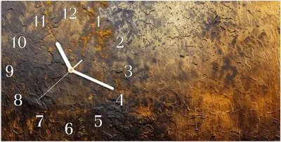 Produktbild von Wanduhr aus Glas mit Motiv Golden Texture- 60 x 30 cm - inkl. Aufhängesystem