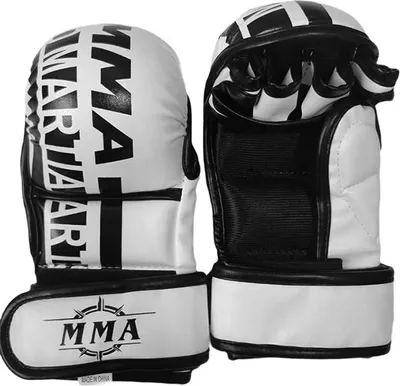 Produktbild von INF Halbfinger Boxhandschuhe - MMA Sparring, Sandsack und Kickboxen Training Weiß M