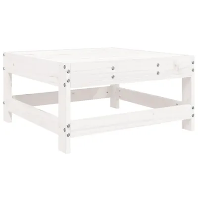 Produktbild von vidaXL Gartenhocker Weiß Massivholz Kiefer