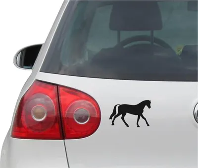 Produktbild von Aufkleber / Autoaufkleber - JDM - Die cut - Pferd - Pony Reiter - Auto, Truck, Notebook, Laptop - Folie Decal Sticker #1087 - schwarz - 139mm x88mm