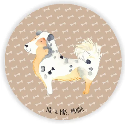 Produktbild von Mr. & Mrs. Panda magnet Hund Australien Shepherd - Hundeglück - Geschenk, für pinwand, Kühlschrankmagnet, fotos, Sprüche, Notizhalter, Spruch, kühlschrank