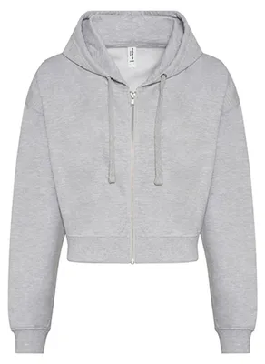 Produktbild von Just Hoods JH065 | Damen Jacke, WomenŽs Fashion Cropped Zoodie - Farbe: Heather Grey - Größe: XL