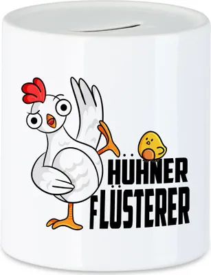 Produktbild von Hühner-Flüsterer Spardose Huhn-Fans Bauernhof Chicken Hühnerhof Geschenkidee
