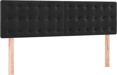 Produktbild von vidaXL Kopfteile Schwarz 144x5x78/88 cm Samt