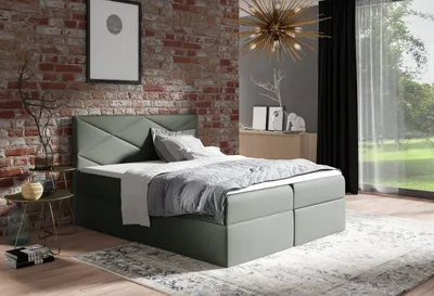 Obrázok produktu pre Čalúnená posteľ ZOE - 160x200, šedá + topper ZDARMA