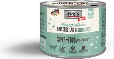 Produktbild von MAC's CAT - Monoprotein Dose 6x200g  |  Mono Lamm