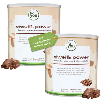 Produktbild von for you power Eiweiß Doppelpack