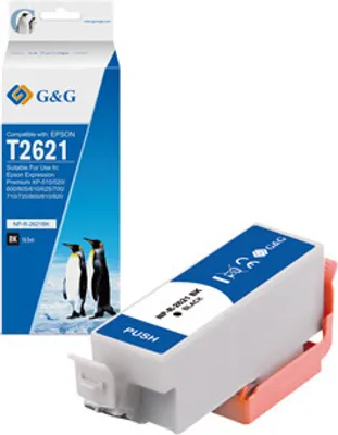 Image de G&G compatible avec C13T26214012, NP-R-2621BK, noir