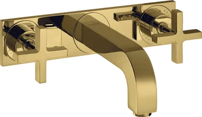 Produktbild von hansgrohe AXOR Citterio 3-Loch Waschtischarmatur Unterputz, Auslauf 226mm, Kreuzgriffe, Platte für Wandmontage, 39144990