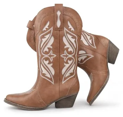 Productafbeelding van Cowboylaarzen voor dames met borduurwerk en spitse tenen - comfortabel en stijlvol