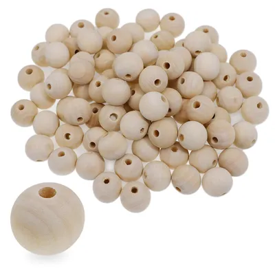 Holzringe 20 mm, 100 Stück, natur, zum Basteln und für Schmuck