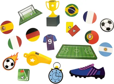 Produktbild von Oblique Unique Fußball Konfetti 18 Stk. Pokal Trikot Tor Kinder Geburtstag Junge Motto Party Tisch Deko Streudeko