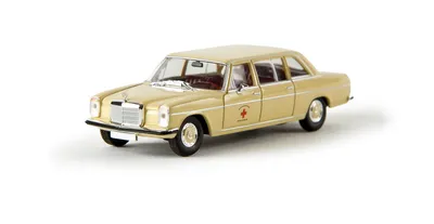 Produktbild von Brekina 13407 -  1/87 Mb 220 D/8 Lang "Drk-Blutspendezentrale" Von Starmada - Ne