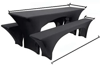 Produktbild von Tischdecke für Klapptisch - Elastisch - Abwaschbar - 220 x 50 x 75 cm - Für Hochzeit/Feier