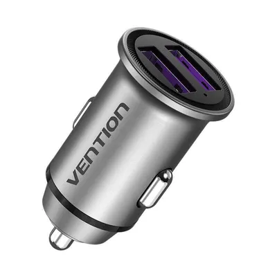 Immagine prodotto di Caricatore da auto 2X Usb Vention Ffeh0 30W Grigio