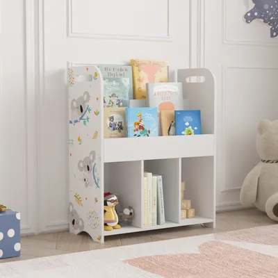 Zdjęcie produktu dla Półka dziecięca "Røyrvik" z 6 otwartymi przegródkami 75 x 62 x 29 cm z motywem koali