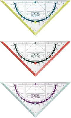 Produktbild von Geometrie-Dreieck my.pen 16cm Kunststoff farbig sortiert Packung mit 9 Stück