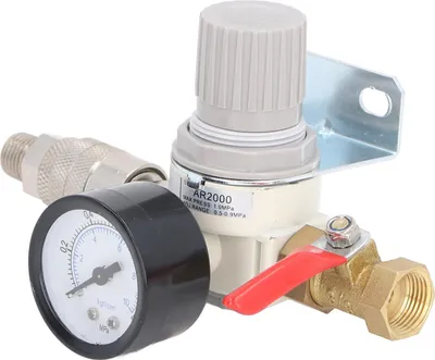 Obrázek produktu pro 3/8" NPT regulátor stlačeného vzduchu s manometrem (0 až 1 MPa) pro kompresory a pneumatické nářadí