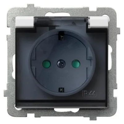 Zdjęcie produktu dla Ospel GPH-1RSP/m/00/d, Biały, IP44, 16 A, 71 mm, 42 mm, 71 mm
