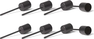 Produktbild von Novaliv 8x Stabkerzenhalter Schwarz I Kerzenpick 10 x 2,5 cm Kerzenstecker für Adventskranzdekoration I Kerzenpin Kerzenleuchter I Dekoration Weihnachten